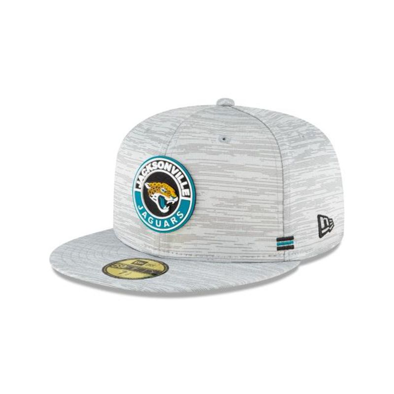 NFL Jacksonville Jaguars Official Fall Sideline 59Fifty Fitted (MZQ2362) - Grey New Era Caps